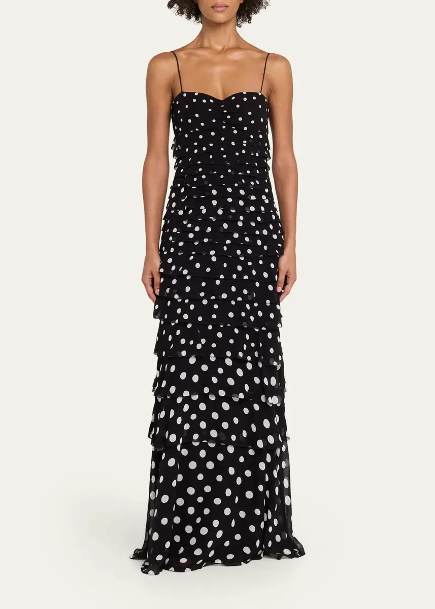 Saloni Niki Polka Dot Maxi Dress | Thumbnail 2