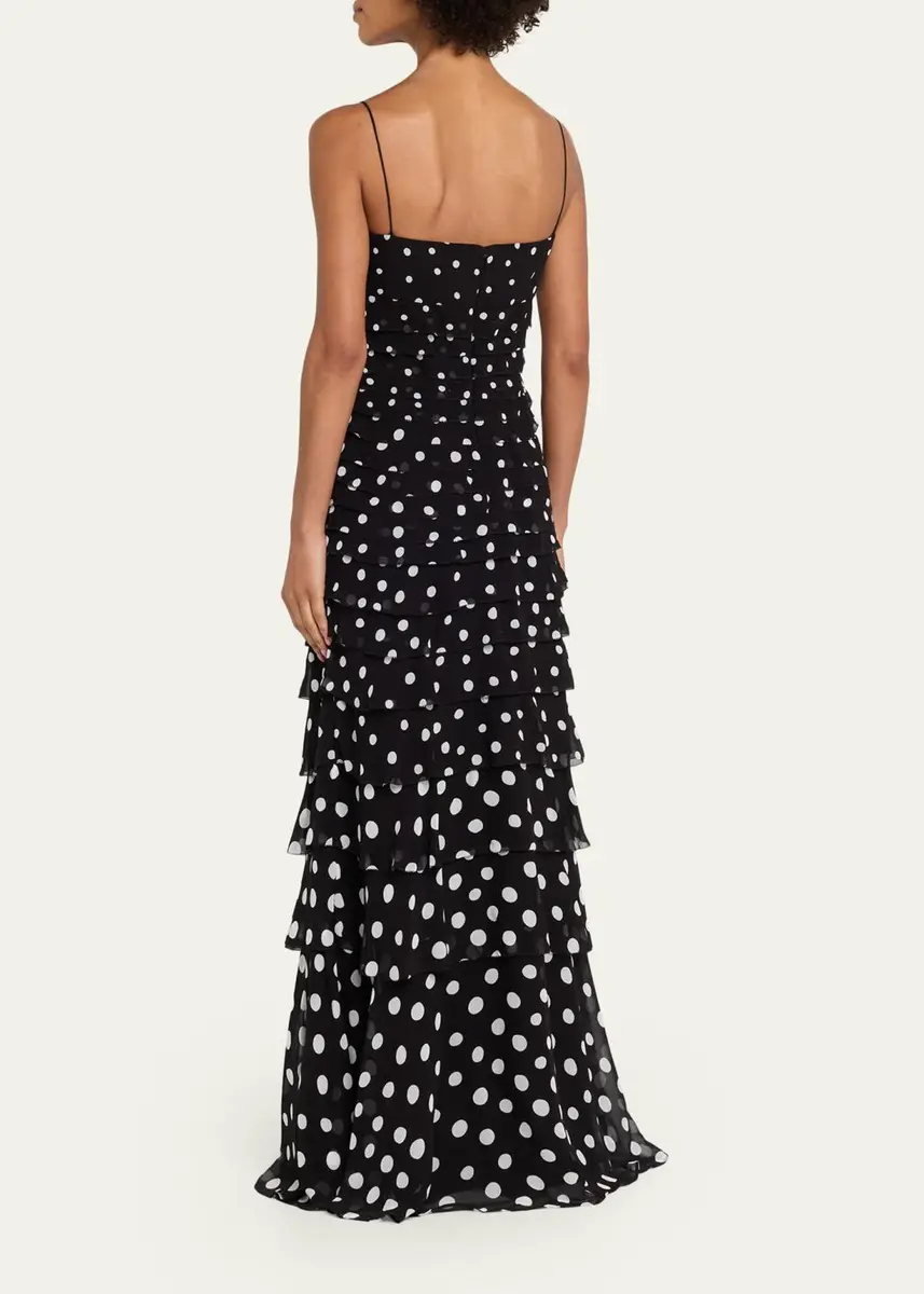 Saloni Niki Polka Dot Maxi Dress | Thumbnail 3
