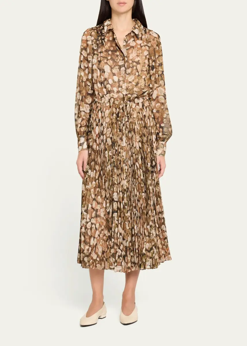 Cara Cara Finch Drawstring-Waist Midi Dress | Thumbnail 2