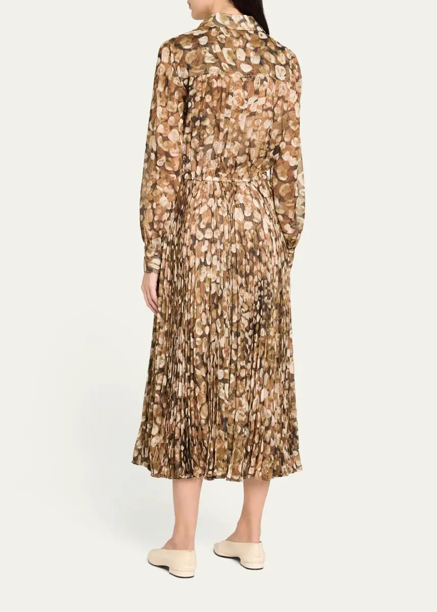 Cara Cara Finch Drawstring-Waist Midi Dress | Thumbnail 3
