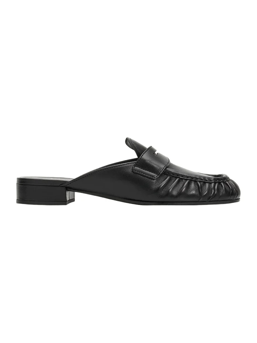 Prada 5mm Leather Penny Loafer Mules