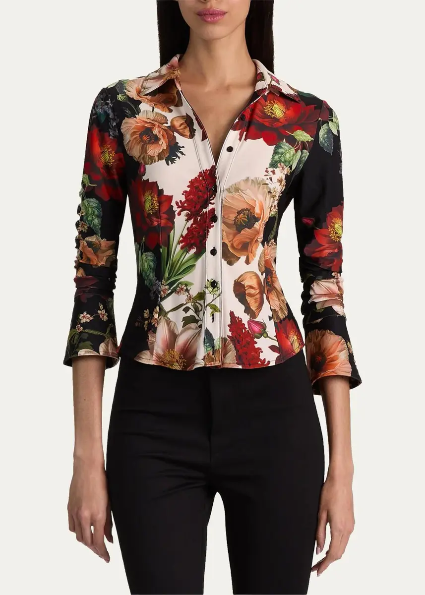 Alice + Olivia Freya Printed Top | Thumbnail 4 Alice + Olivia Freya Printed Top | Thumbnail 4