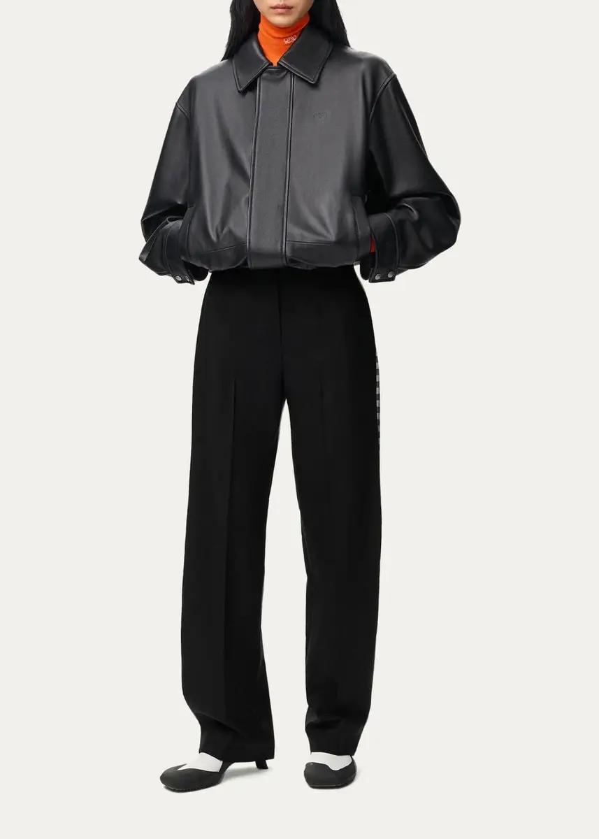 Loewe Drawstring Leather Bubble Jacket | Thumbnail 2 Loewe Drawstring Leather Bubble Jacket | Thumbnail 2