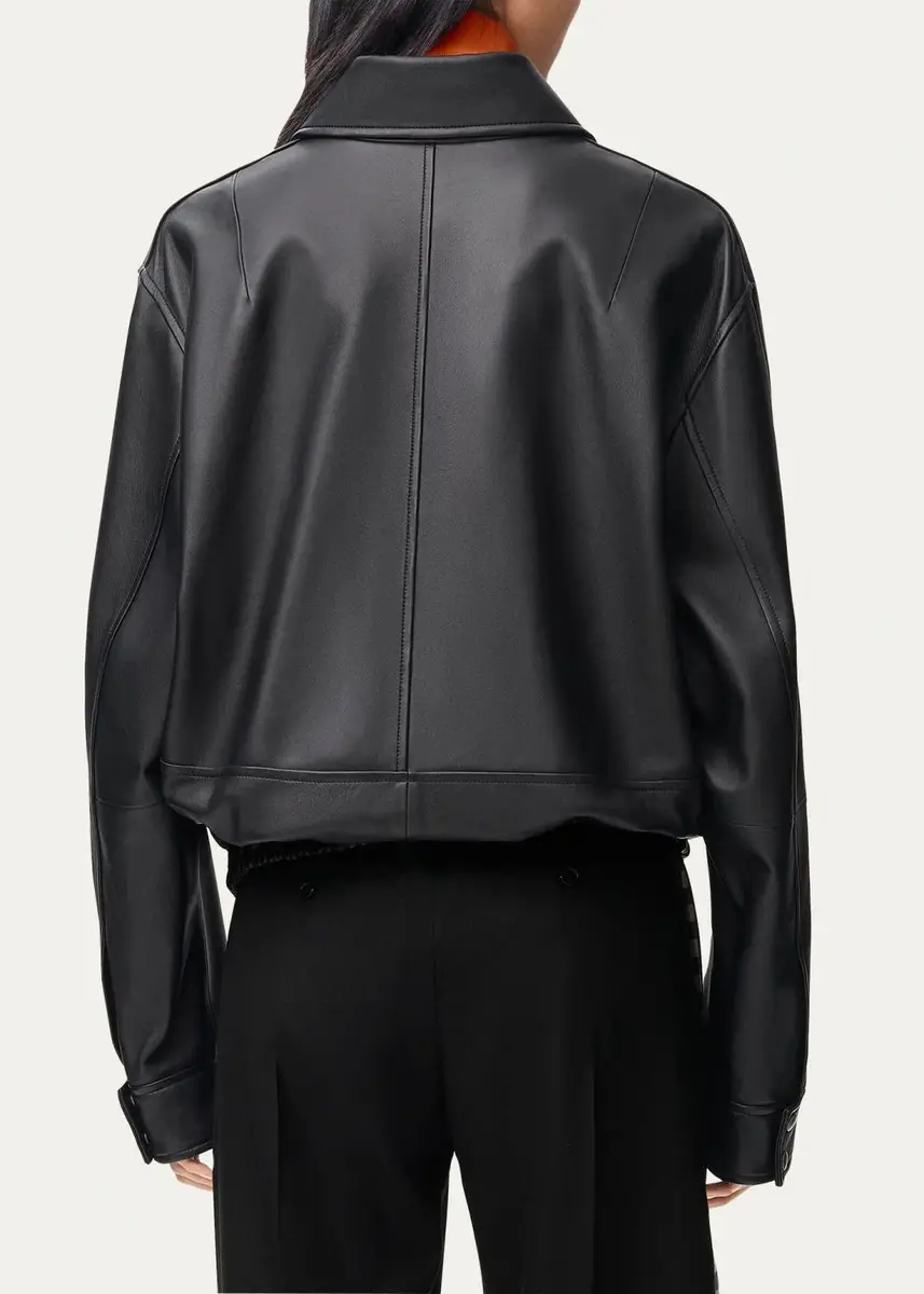Loewe Drawstring Leather Bubble Jacket | Thumbnail 3 Loewe Drawstring Leather Bubble Jacket | Thumbnail 3