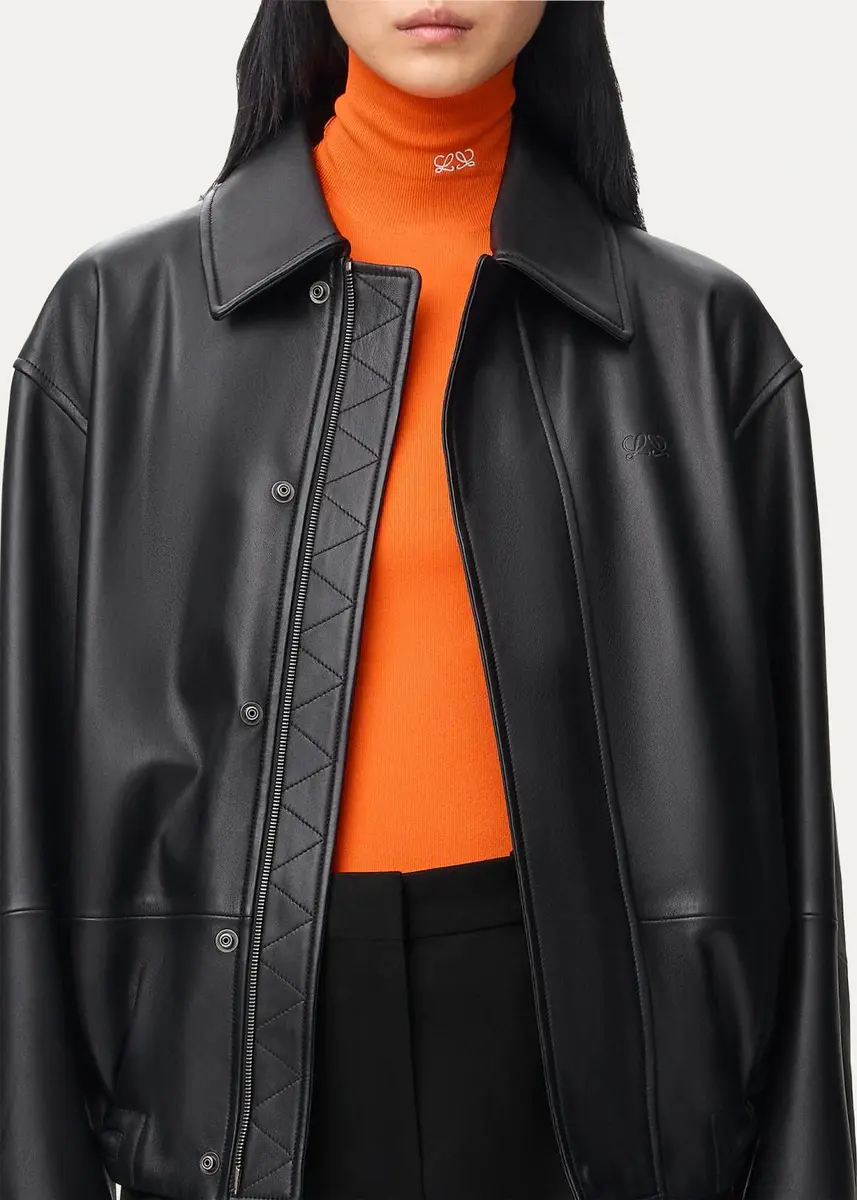 Loewe Drawstring Leather Bubble Jacket | Thumbnail 5 Loewe Drawstring Leather Bubble Jacket | Thumbnail 5