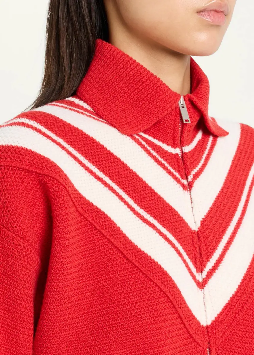 Stella McCartney Sporty 80s Striped Wool Zip Jacket | Thumbnail 5 Stella McCartney Sporty 80s Striped Wool Zip Jacket | Thumbnail 5