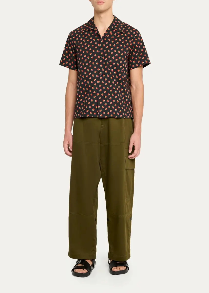 JW Anderson Strawberry-Print Cotton Camp Shirt | Thumbnail 2 JW Anderson Strawberry-Print Cotton Camp Shirt | Thumbnail 2
