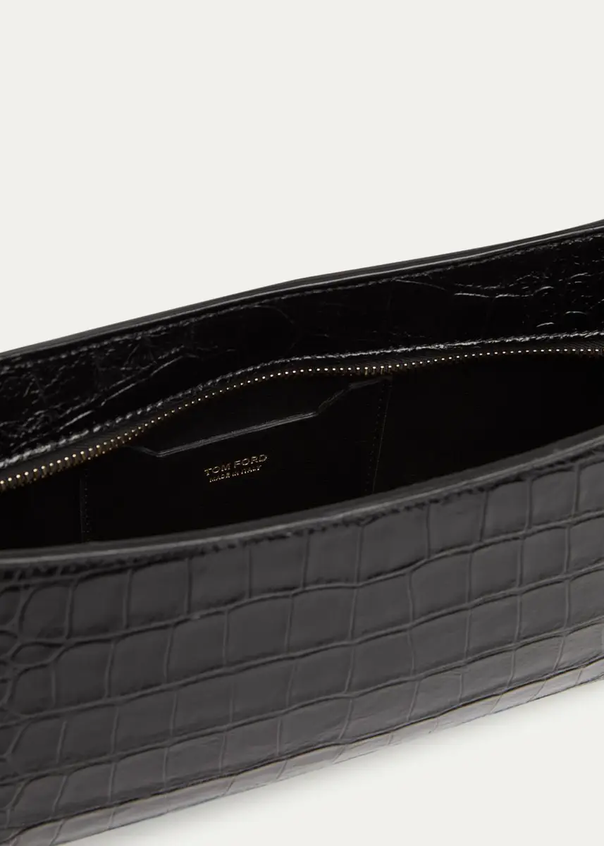 Tom Ford Arc Small Croc-Embossed Leather Shoulder Bag | Thumbnail 4 Tom Ford Arc Small Croc-Embossed Leather Shoulder Bag | Thumbnail 4