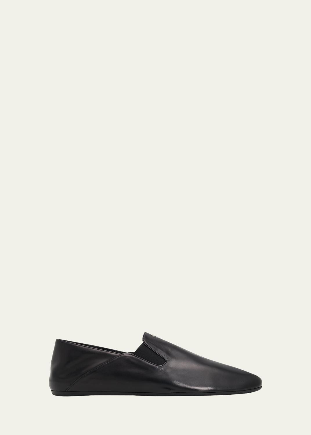 Prada Men's Leather Slip-On Loafers | Image 1 Prada Men's Leather Slip-On Loafers | Image 1