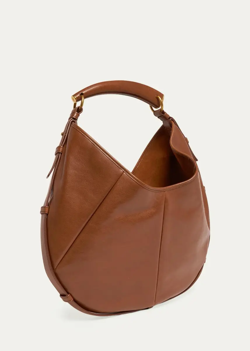 Saint Laurent Mombasa Medium Pleated Leather Hobo Bag | Thumbnail 3 Saint Laurent Mombasa Medium Pleated Leather Hobo Bag | Thumbnail 3
