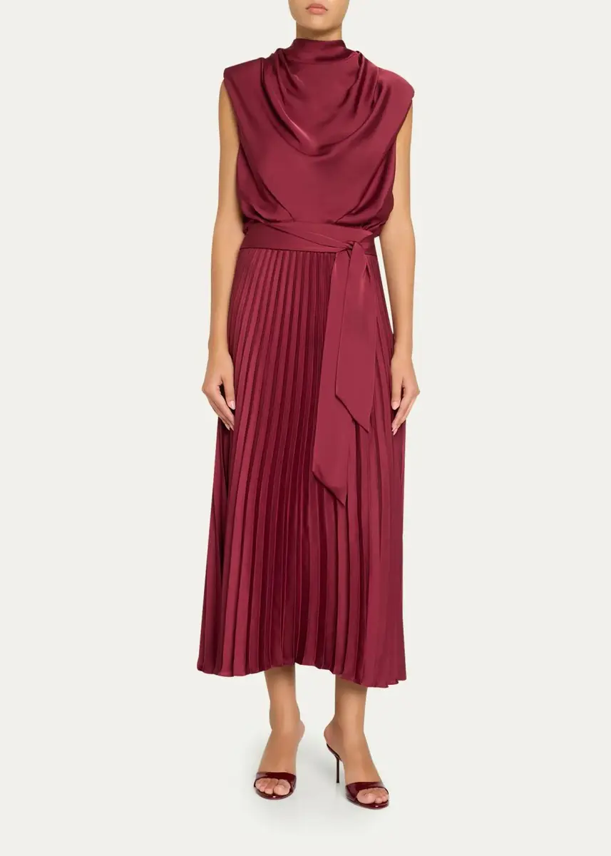 Ramy Brook Farah Satin Midi Dress | Thumbnail 2