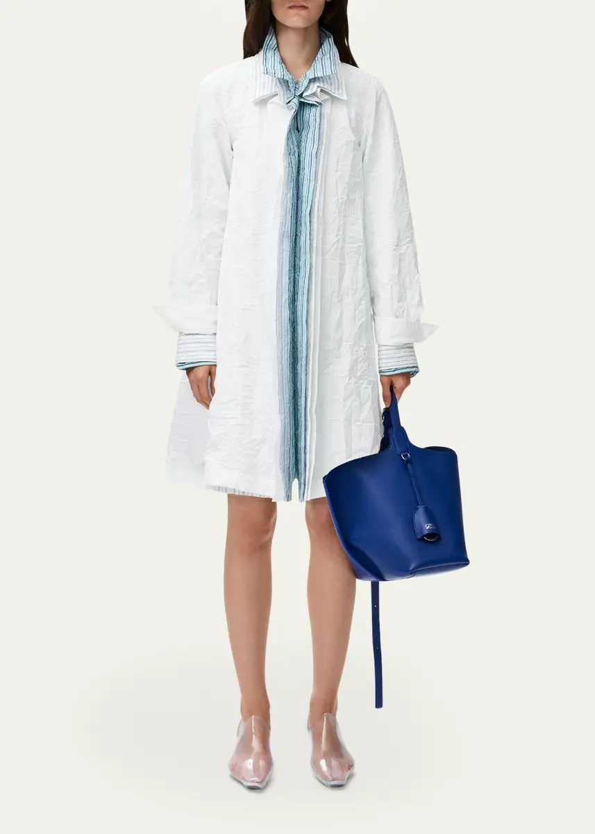 Loewe Crinkled Cotton Poplin Layered Mini Shirtdress | Thumbnail 2