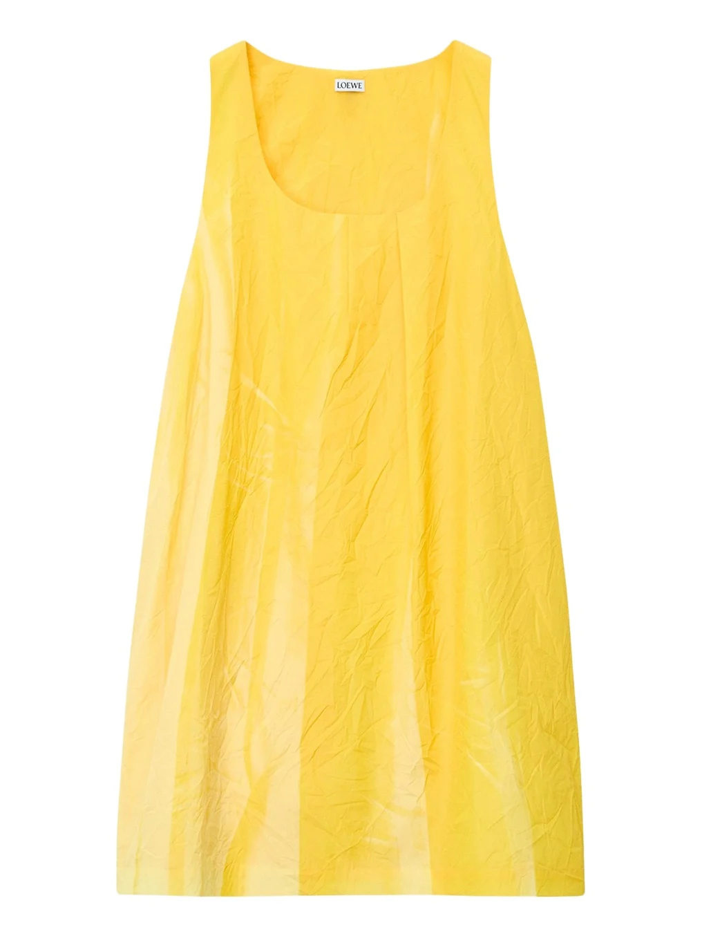 Loewe Gradient-Print Crinkled Cotton Mini Shift Dress
