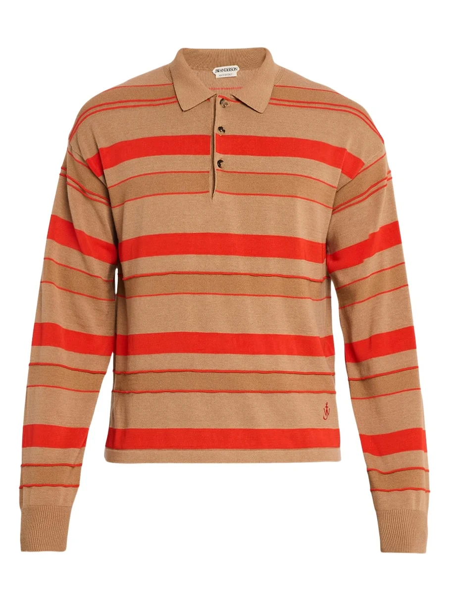 Men's Multi-Stripe Knit Rugby Shirt Men's Multi-Stripe Knit Rugby Shirt