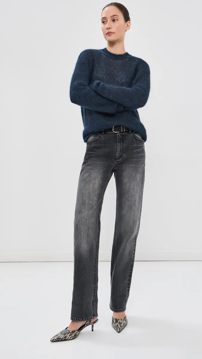 Tibi Silk Super Kid Mohair Crewneck Easy Pullover | Thumbnail 5 Tibi Silk Super Kid Mohair Crewneck Easy Pullover | Thumbnail 5