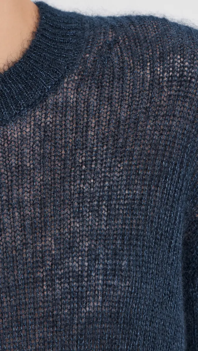 Tibi Silk Super Kid Mohair Crewneck Easy Pullover | Thumbnail 6 Tibi Silk Super Kid Mohair Crewneck Easy Pullover | Thumbnail 6