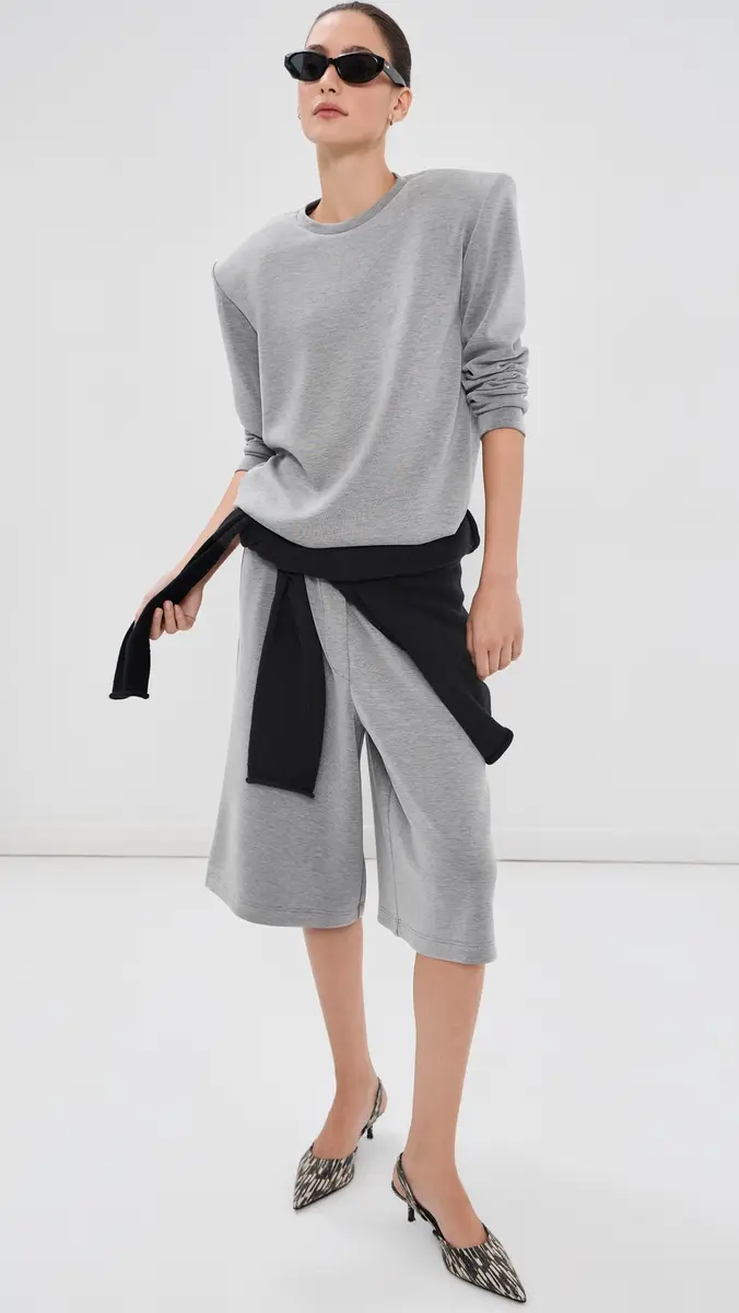Tibi Feather Weight Viscose Neoprene Relaxed Shorts | Thumbnail 5 Tibi Feather Weight Viscose Neoprene Relaxed Shorts | Thumbnail 5