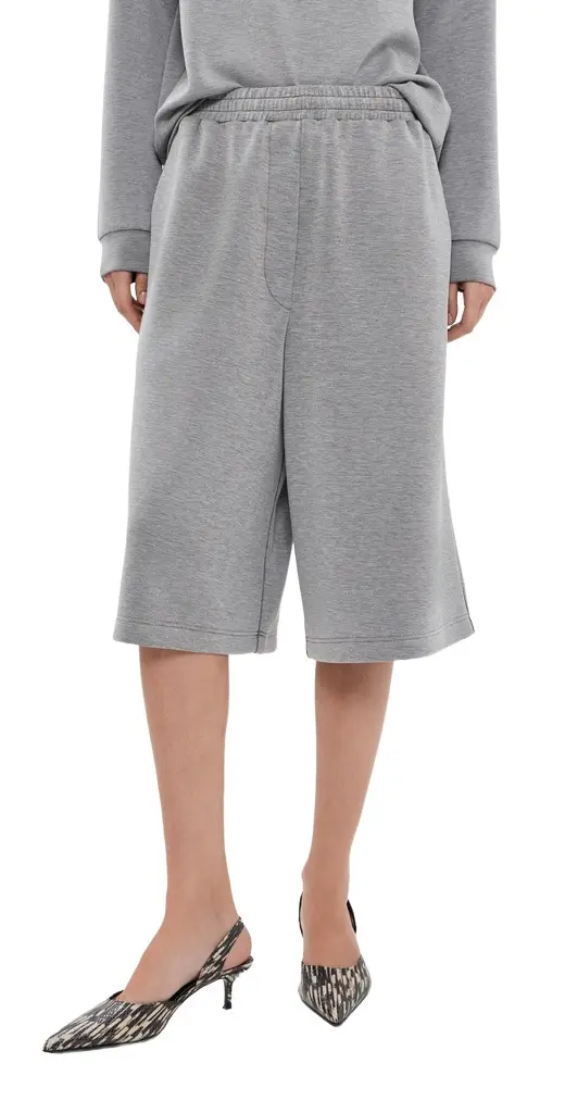 Tibi Feather Weight Viscose Neoprene Relaxed Shorts