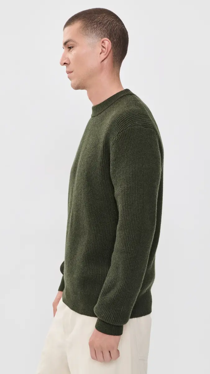 Les Deux Wool Rib Roundneck Knit Sweater | Thumbnail 4 Les Deux Wool Rib Roundneck Knit Sweater | Thumbnail 4