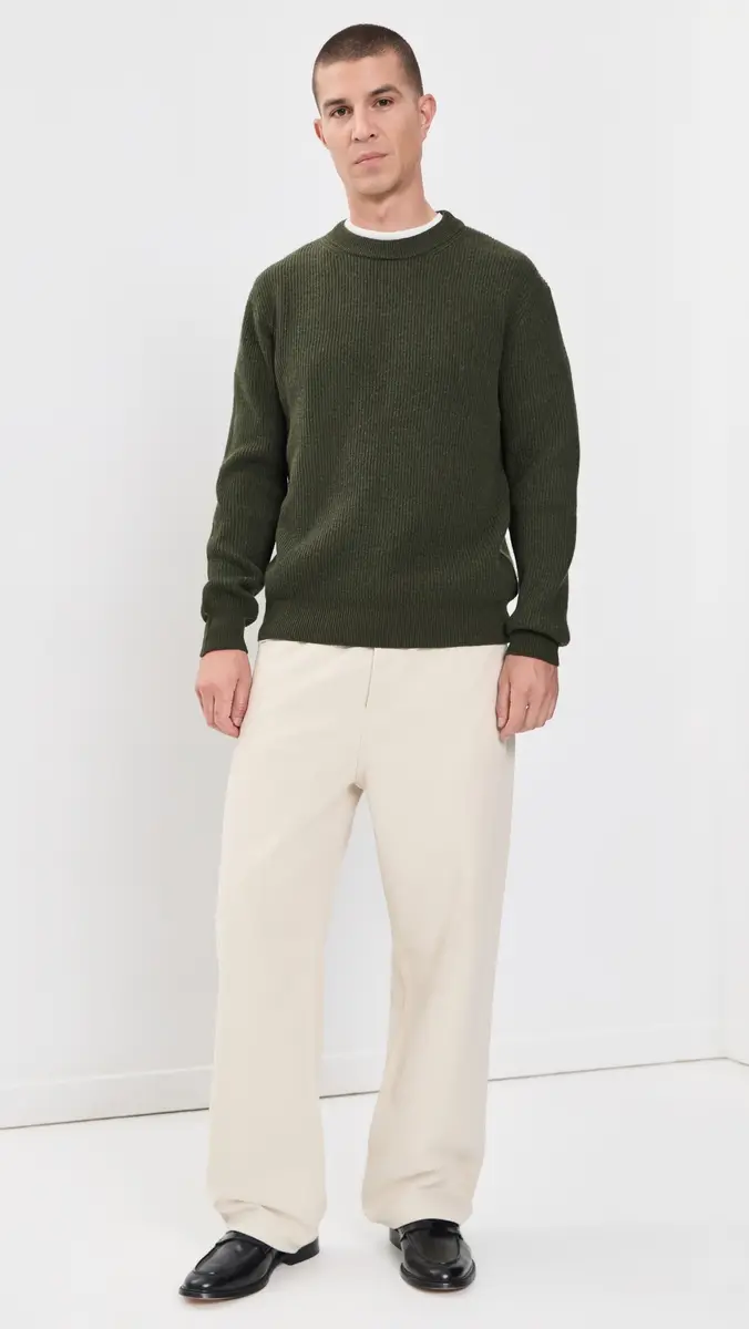 Les Deux Wool Rib Roundneck Knit Sweater | Thumbnail 5 Les Deux Wool Rib Roundneck Knit Sweater | Thumbnail 5