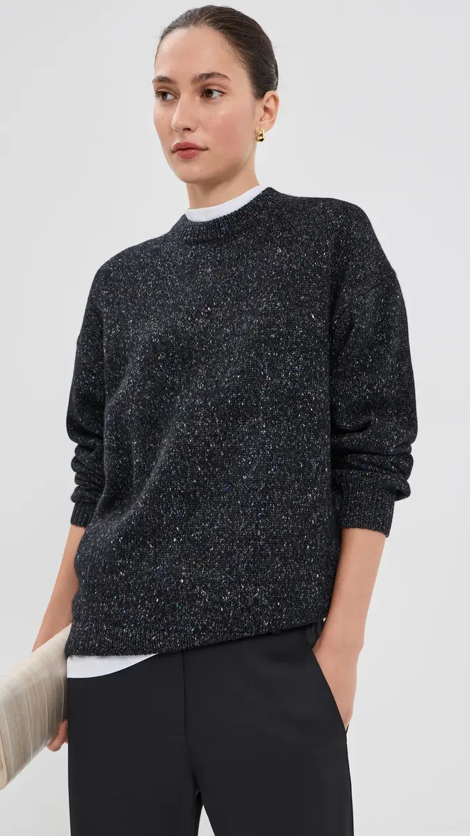 Tibi Speckled Easy Crewneck Pullover | Thumbnail 2 Tibi Speckled Easy Crewneck Pullover | Thumbnail 2