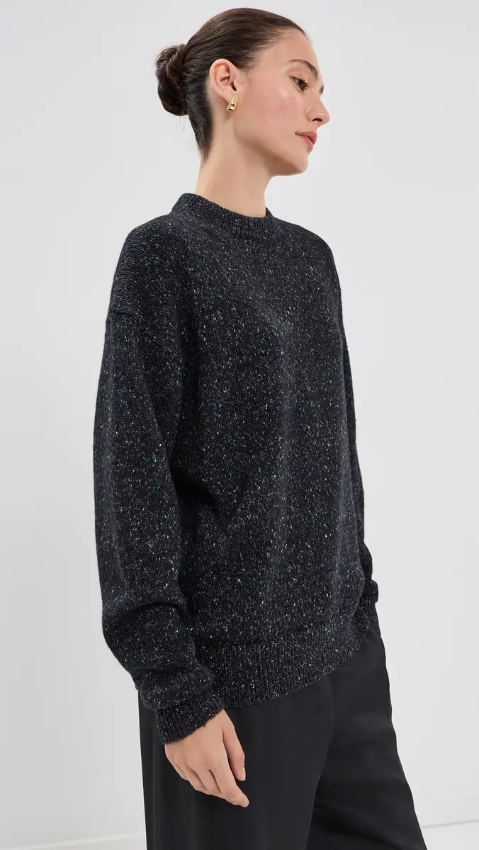 Tibi Speckled Easy Crewneck Pullover | Thumbnail 4 Tibi Speckled Easy Crewneck Pullover | Thumbnail 4