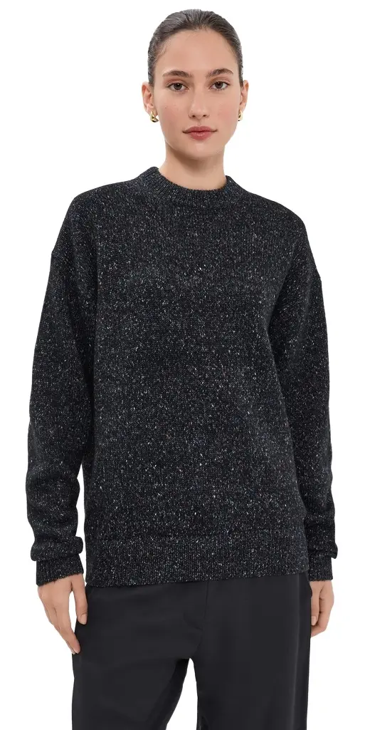 Tibi Speckled Easy Crewneck Pullover