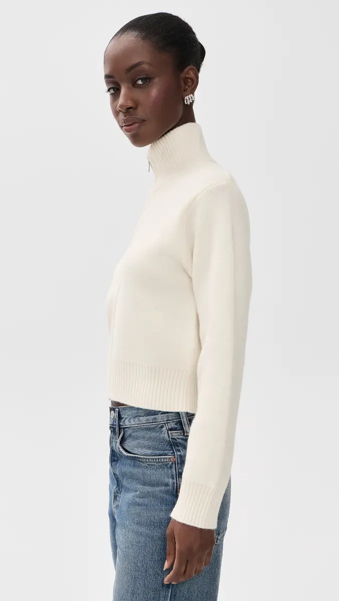 English Factory Zip-Up Funnel Neck Knit Jacket | Thumbnail 4 English Factory Zip-Up Funnel Neck Knit Jacket | Thumbnail 4