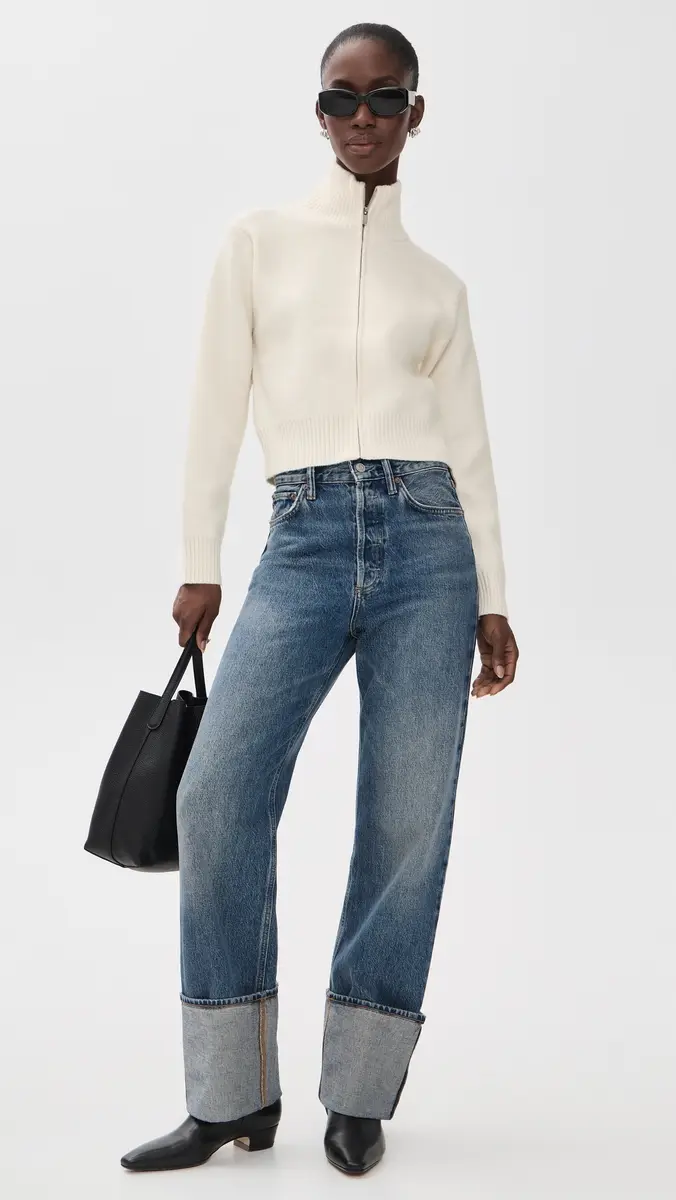 English Factory Zip-Up Funnel Neck Knit Jacket | Thumbnail 5 English Factory Zip-Up Funnel Neck Knit Jacket | Thumbnail 5