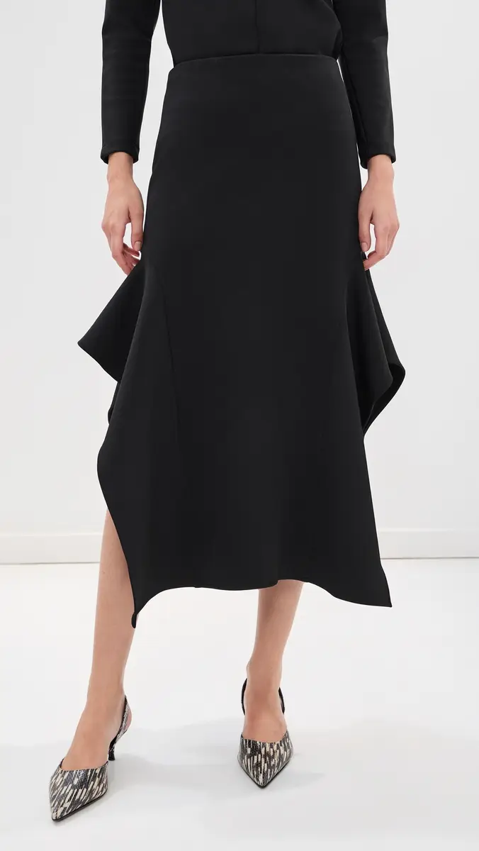 Tibi Luxe Crepe Knit Side Drape Skirt | Thumbnail 2 Tibi Luxe Crepe Knit Side Drape Skirt | Thumbnail 2