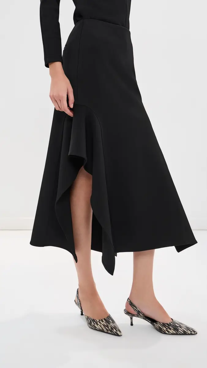 Tibi Luxe Crepe Knit Side Drape Skirt | Thumbnail 4 Tibi Luxe Crepe Knit Side Drape Skirt | Thumbnail 4