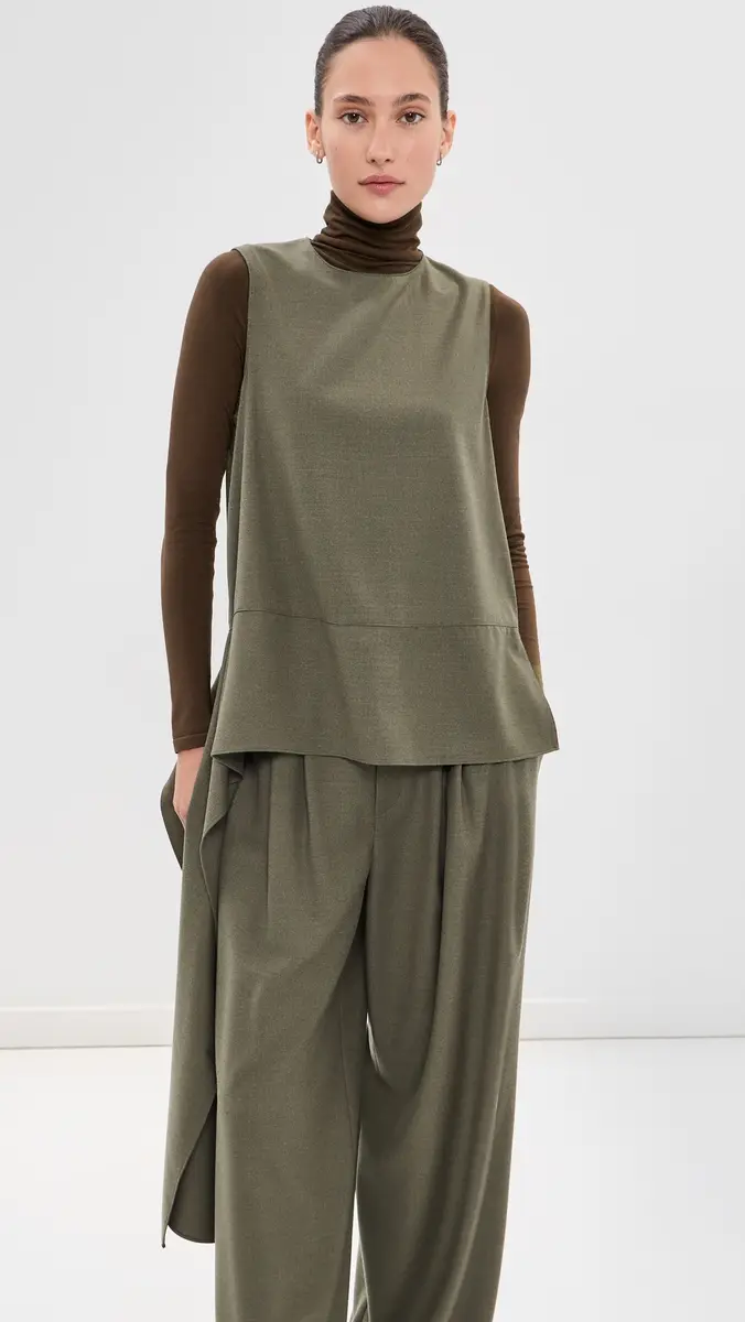 Tibi Cozy Flannel Asymmetrical Sleeveless Top | Thumbnail 3 Tibi Cozy Flannel Asymmetrical Sleeveless Top | Thumbnail 3