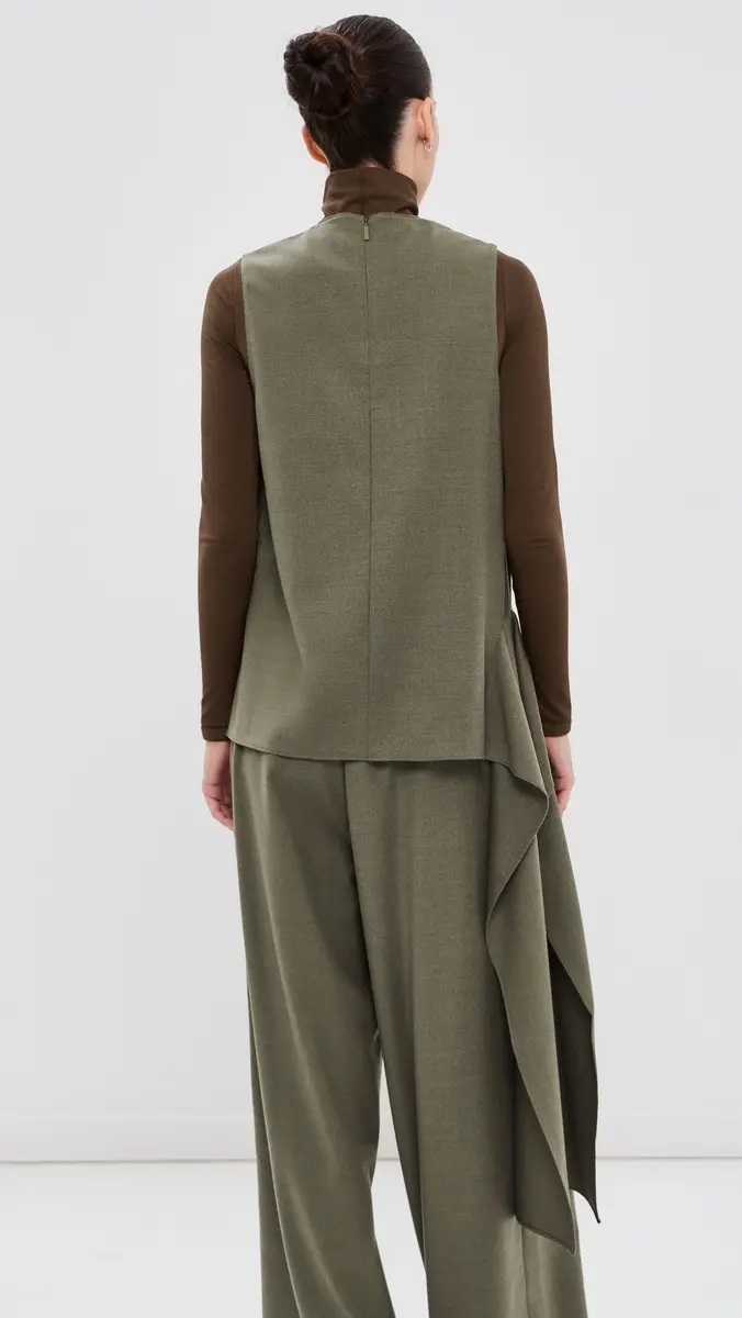 Tibi Cozy Flannel Asymmetrical Sleeveless Top | Thumbnail 4 Tibi Cozy Flannel Asymmetrical Sleeveless Top | Thumbnail 4