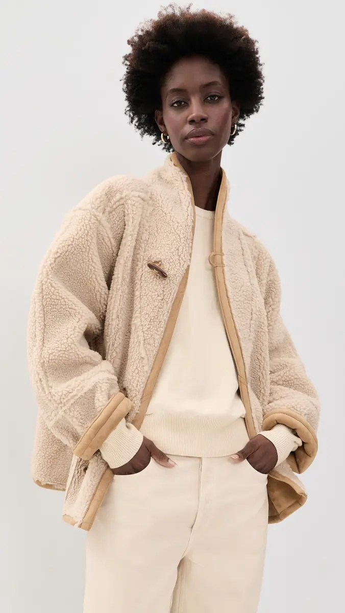 APIECE APART Aspen Reversible Sherpa Toggle Coat | Thumbnail 2 APIECE APART Aspen Reversible Sherpa Toggle Coat | Thumbnail 2