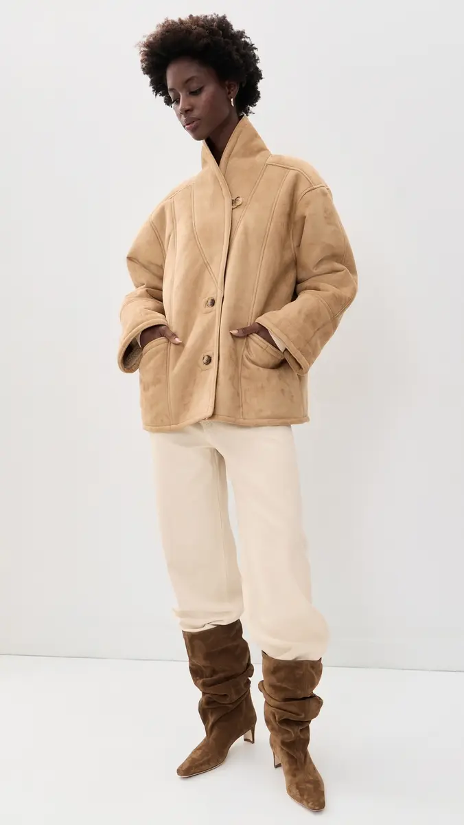 APIECE APART Aspen Reversible Sherpa Toggle Coat | Thumbnail 5 APIECE APART Aspen Reversible Sherpa Toggle Coat | Thumbnail 5