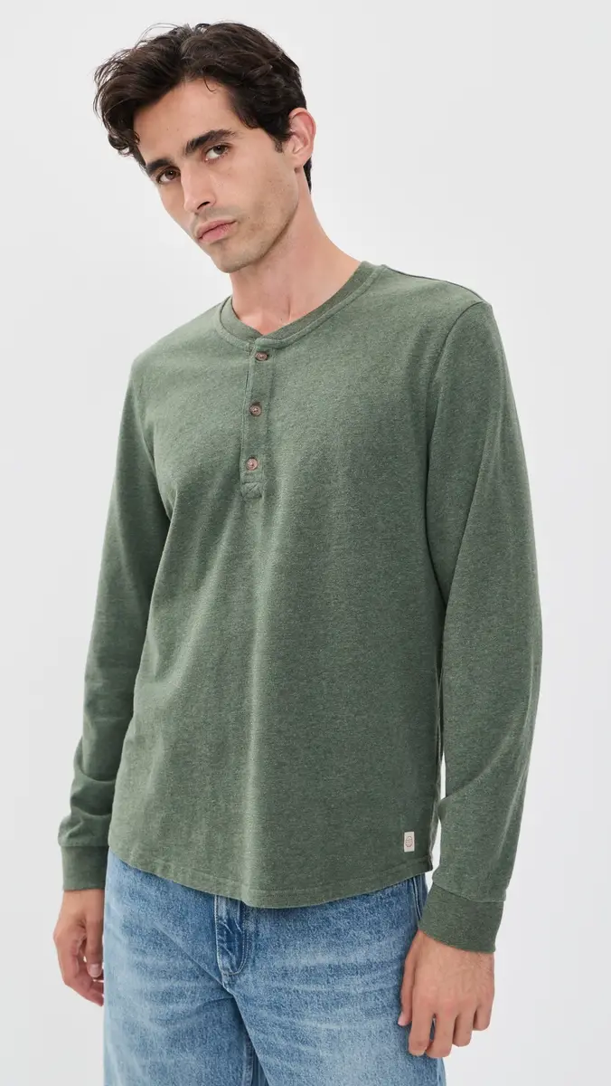 Marine Layer Luxe 250 Henley Tee | Thumbnail 2 Marine Layer Luxe 250 Henley Tee | Thumbnail 2