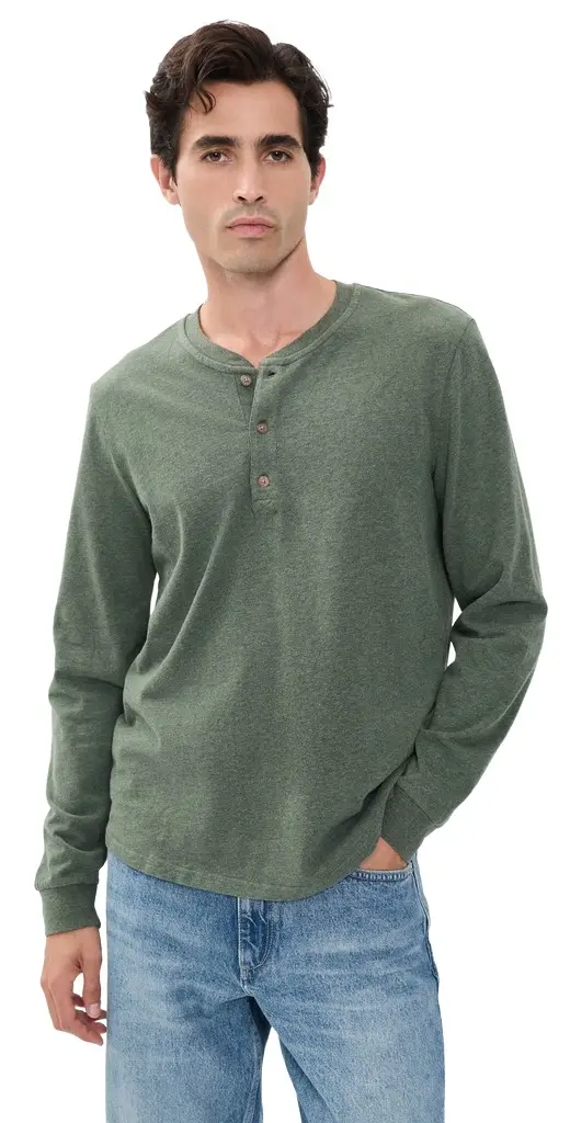 Marine Layer Luxe 250 Henley Tee
