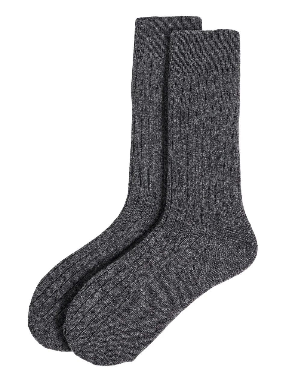 Wool Cashmere Ribbed Socks Wool Cashmere Ribbed Socks