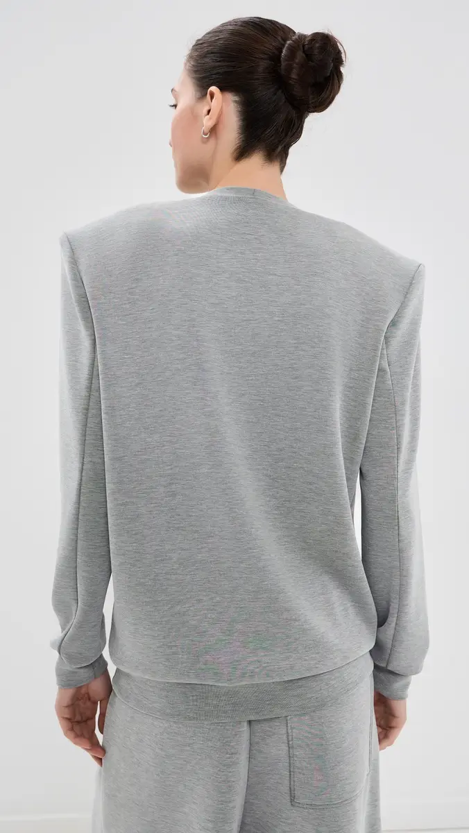 Tibi Feather Weight Viscose Removable Shoulder Pad Top | Thumbnail 4