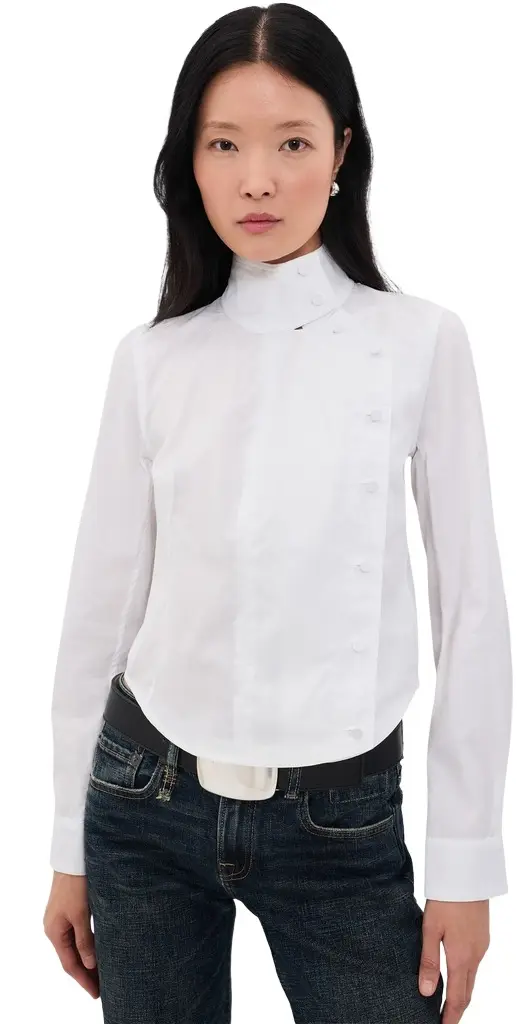 R13 Asymmetrical Front Shirt