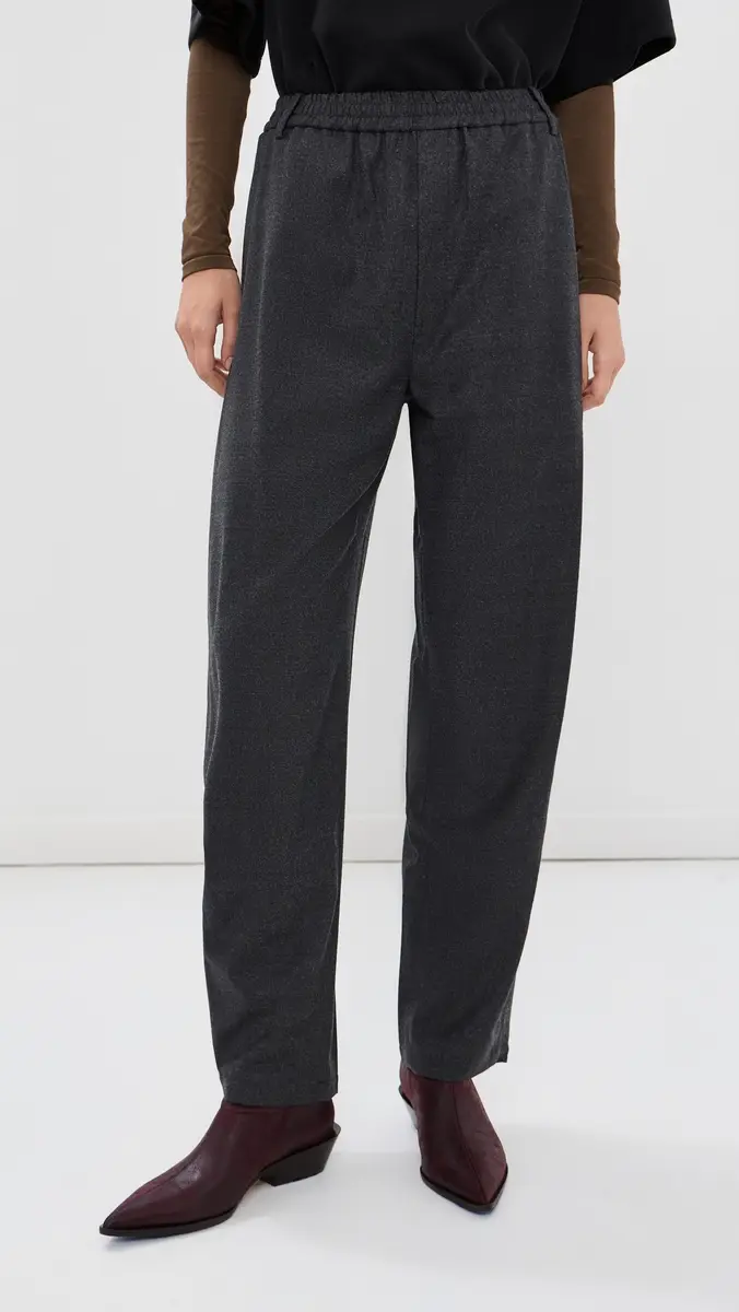 Tibi Cozy Flannel Side Drape Trousers | Thumbnail 3 Tibi Cozy Flannel Side Drape Trousers | Thumbnail 3