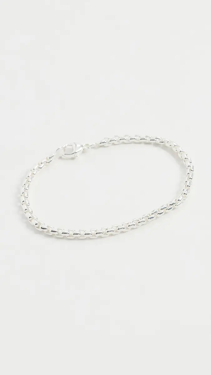 Shinola Sterling Silver Box Chain Bracelet 4mm | Thumbnail 2 Shinola Sterling Silver Box Chain Bracelet 4mm | Thumbnail 2