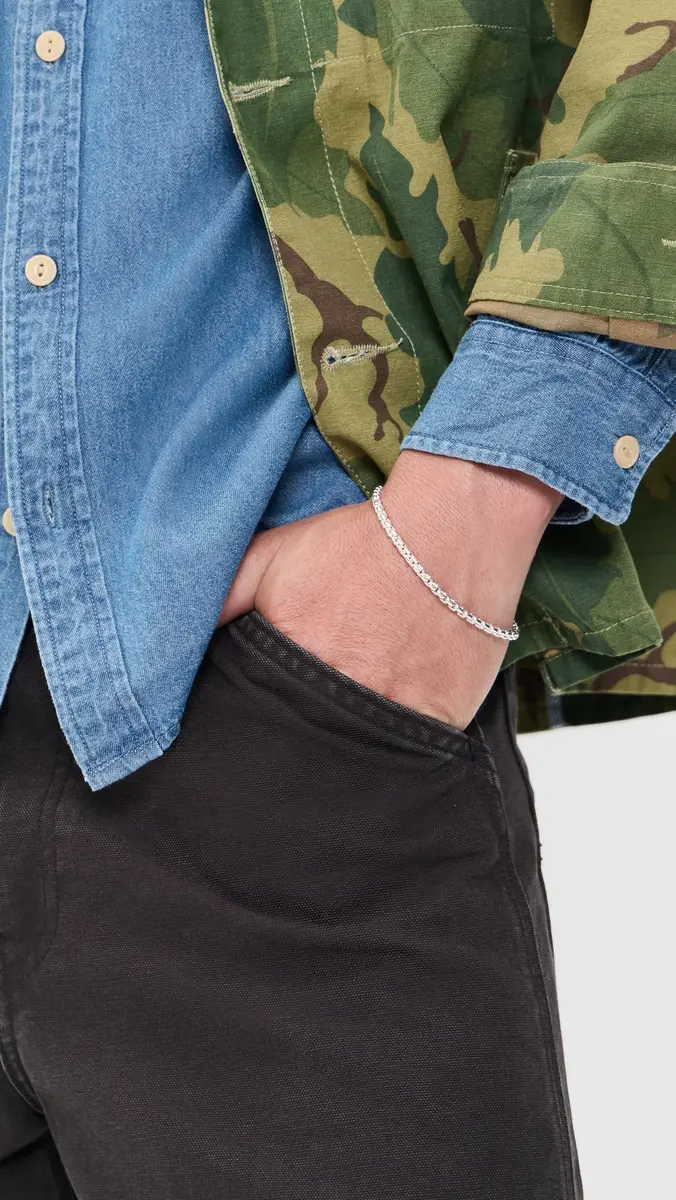 Shinola Sterling Silver Box Chain Bracelet 4mm | Thumbnail 3 Shinola Sterling Silver Box Chain Bracelet 4mm | Thumbnail 3
