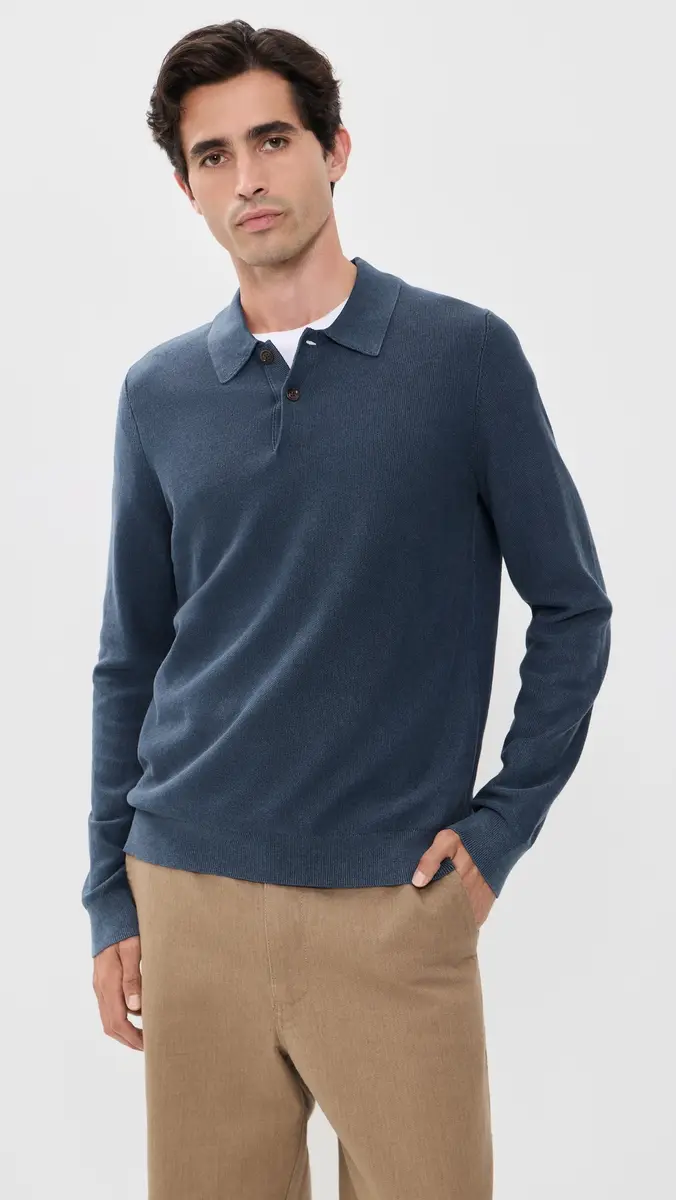 Faherty Lightweight Sunwashed Sweater Polo | Thumbnail 2 Faherty Lightweight Sunwashed Sweater Polo | Thumbnail 2