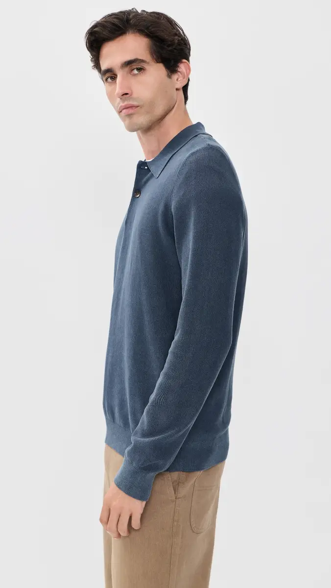Faherty Lightweight Sunwashed Sweater Polo | Thumbnail 4 Faherty Lightweight Sunwashed Sweater Polo | Thumbnail 4