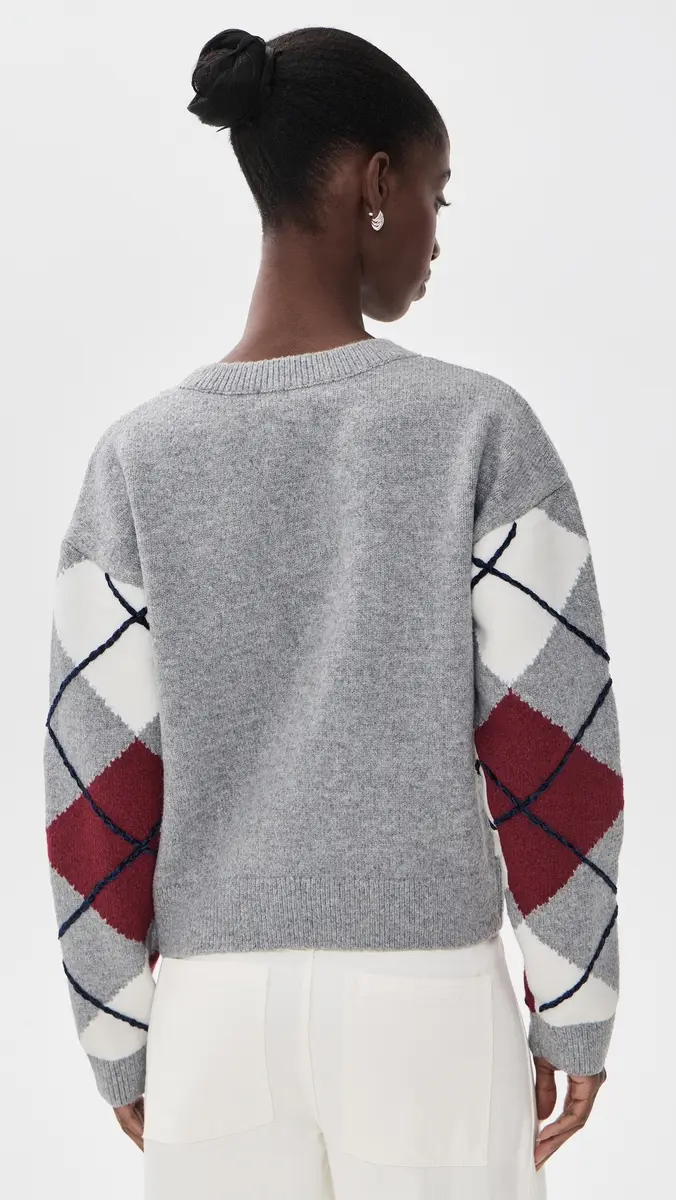English Factory Argyle Whipstitch Knit Sweater | Thumbnail 3 English Factory Argyle Whipstitch Knit Sweater | Thumbnail 3