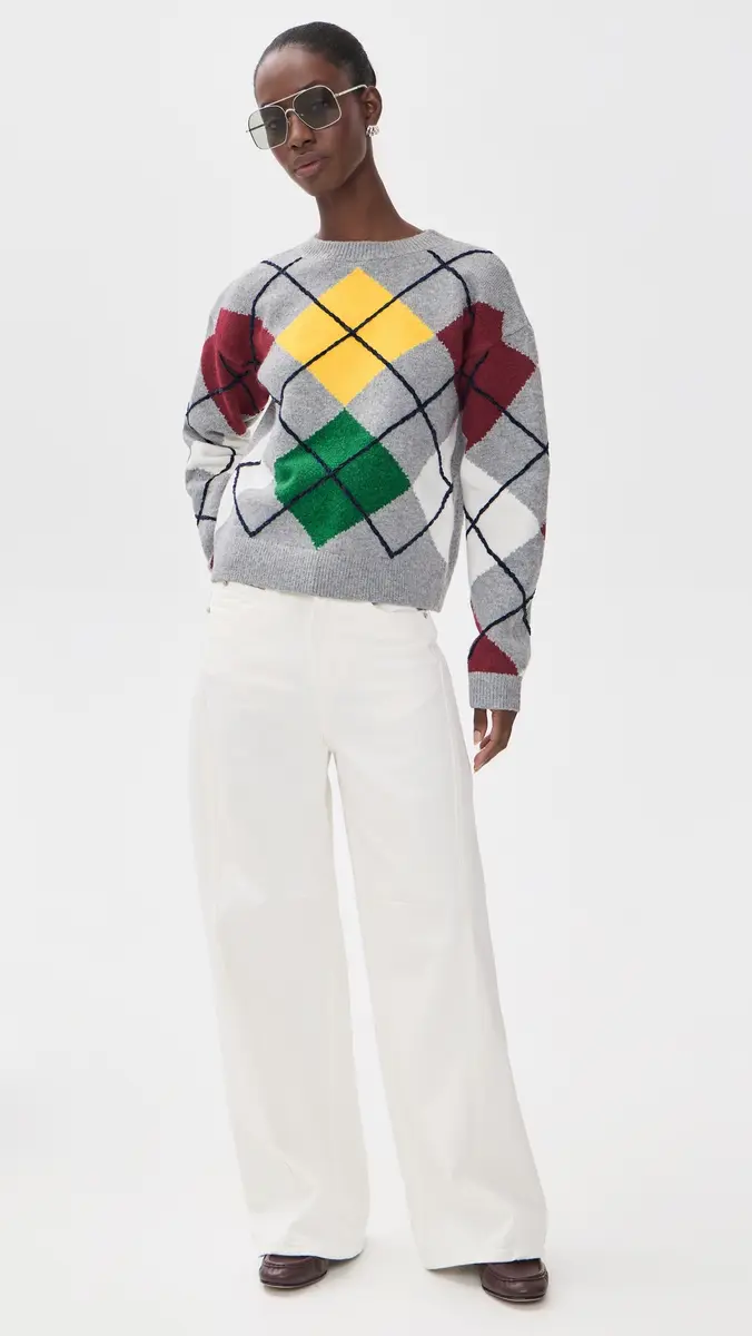 English Factory Argyle Whipstitch Knit Sweater | Thumbnail 5 English Factory Argyle Whipstitch Knit Sweater | Thumbnail 5