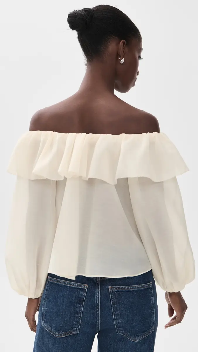 Alice + Olivia Alta Off Shoulder Ruffle Blouse | Thumbnail 3 Alice + Olivia Alta Off Shoulder Ruffle Blouse | Thumbnail 3