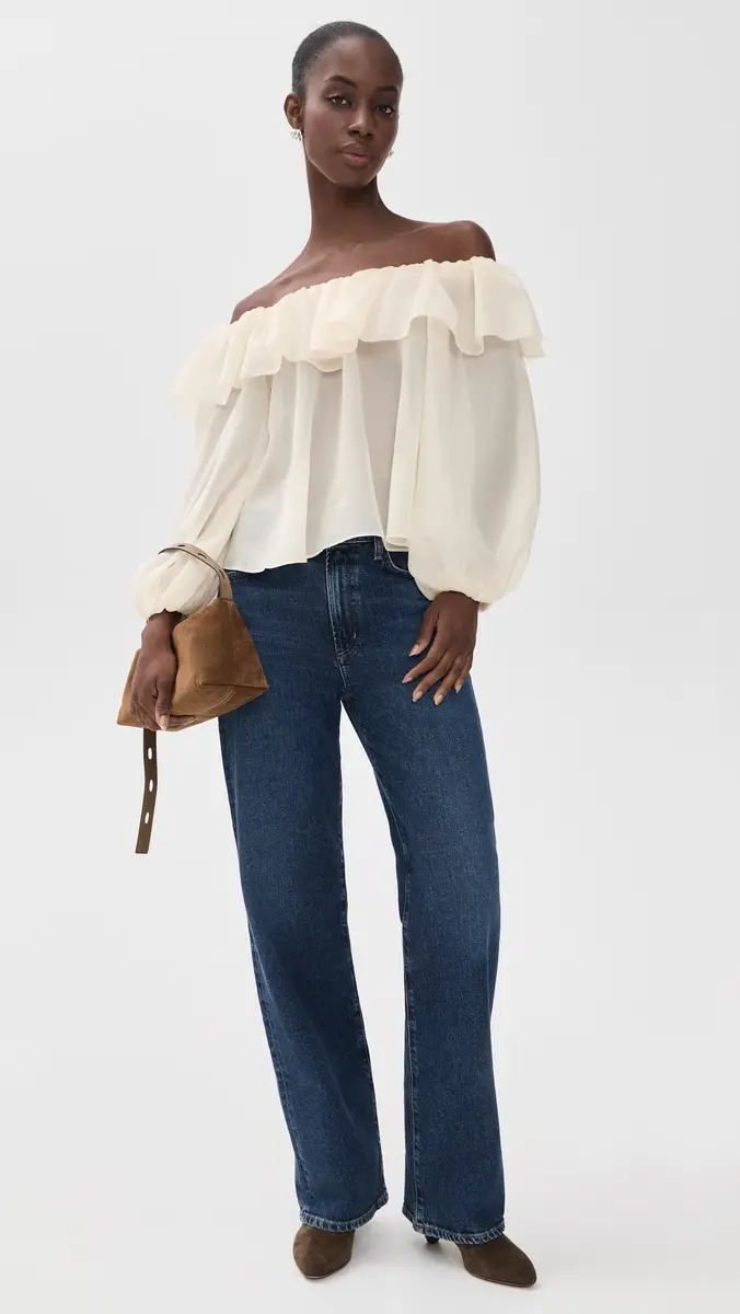 Alice + Olivia Alta Off Shoulder Ruffle Blouse | Thumbnail 5 Alice + Olivia Alta Off Shoulder Ruffle Blouse | Thumbnail 5