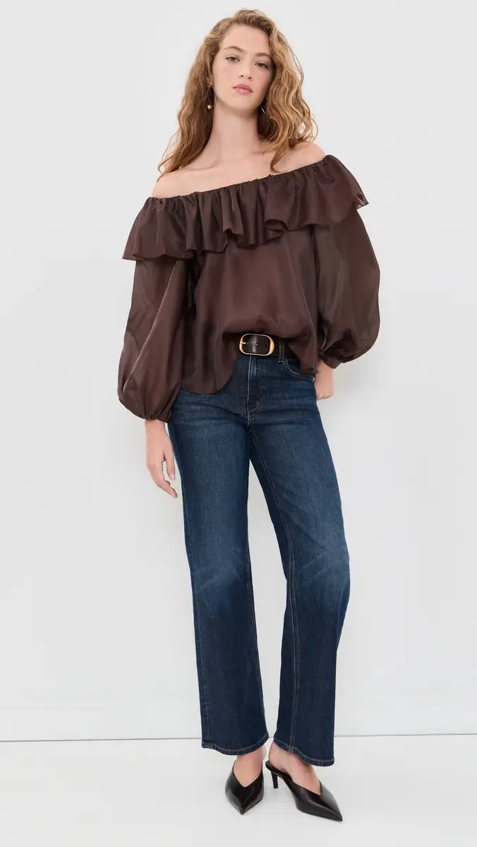 Alice + Olivia Alta Off Shoulder Ruffle Blouse | Thumbnail 5 Alice + Olivia Alta Off Shoulder Ruffle Blouse | Thumbnail 5